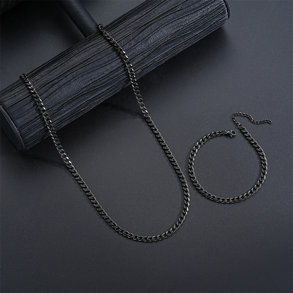 Stainless Steel Cuban Chain Necklace Venice Collections