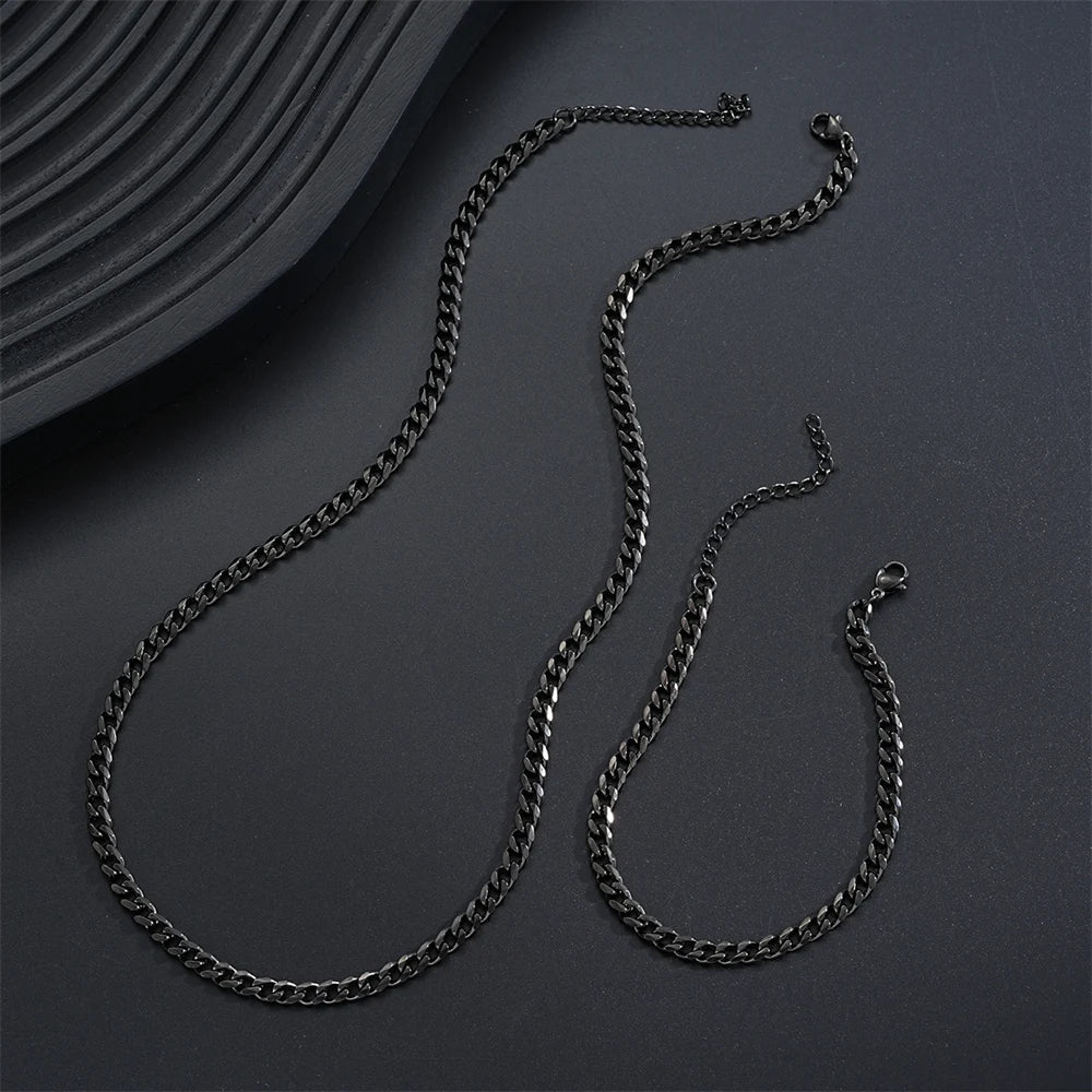 Stainless Steel Cuban Chain Necklace Venice Collections