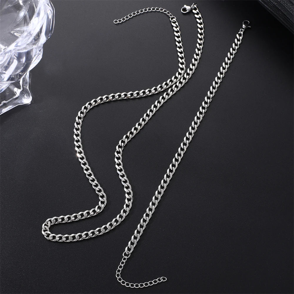 Stainless Steel Cuban Chain Necklace Venice Collections