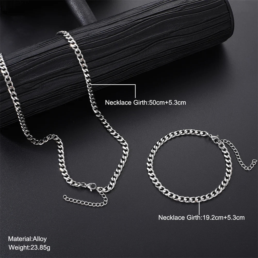 Stainless Steel Cuban Chain Necklace Venice Collections