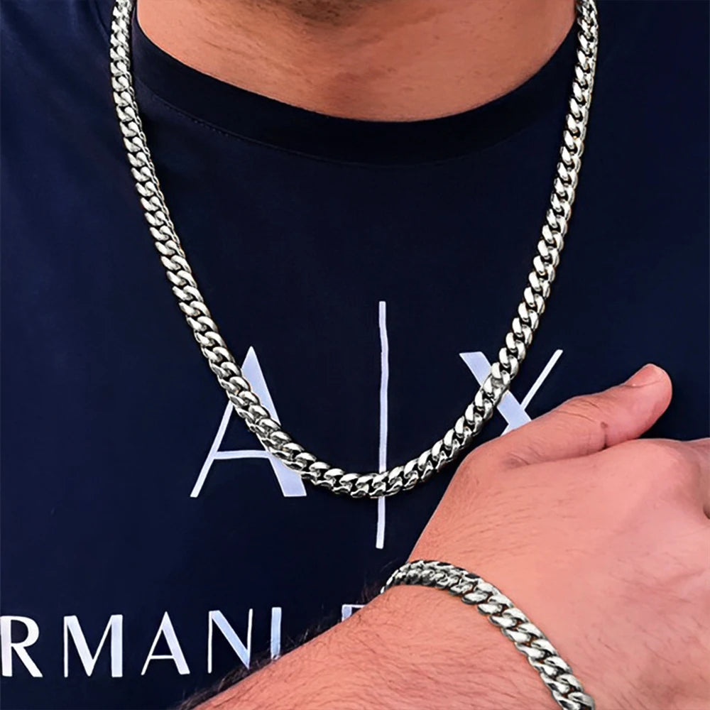 Stainless Steel Cuban Chain Necklace Venice Collections