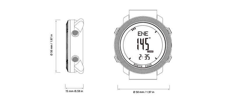 Men's sport Digital watch Hours Running Swimming Military Army watches Altimeter Barometer Compass waterproof 50m Venice Collections