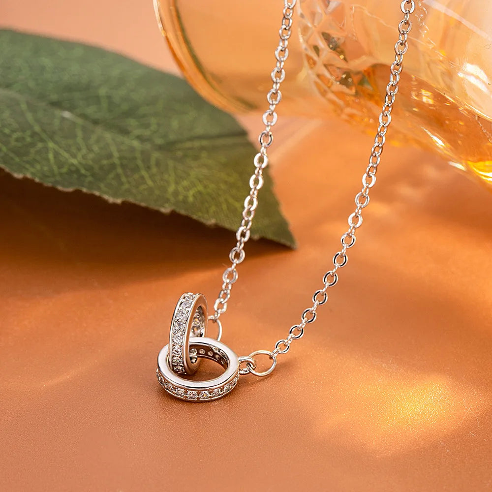 New 925 Sterling Silver Necklace Moissanite Pendant for Women Noble Wedding Jewelry Fine Fashion Party Gift High Quality Venice Collections