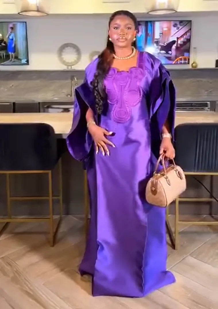 Women’s Dubai Style Satin Caftan – Modest Luxury Evening Dress 2026 Venice Collections