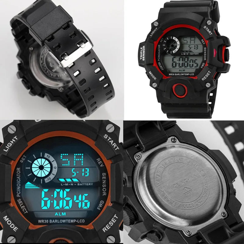 Men's Watch Sports Electronic Wristwatch Large dial Multifunctional Waterproof Venice Collections