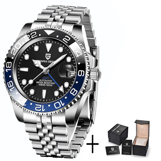 PAGANI DESIGN V3 Version GMT Watches Men's Luxury Sapphire Automatic Mechanical Watch 40MM Stainless Steel Waterproof Watch Venice Collections