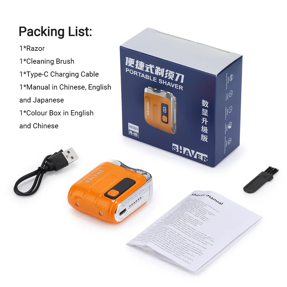 Waterproof Electric Smart Shaver Travel Razor Mini Dual Blade Shaver Venice Collections
