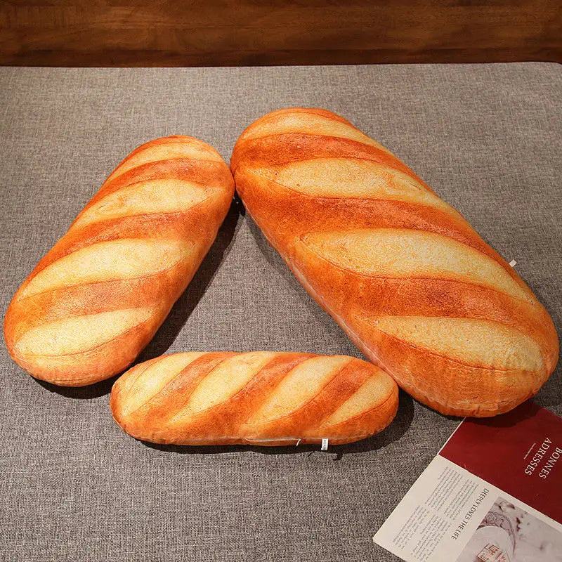 French Bread Plush Pillow – Soft Food Plushie for Decor, Gifts & Cozy Sleeping Companion Venice Collections