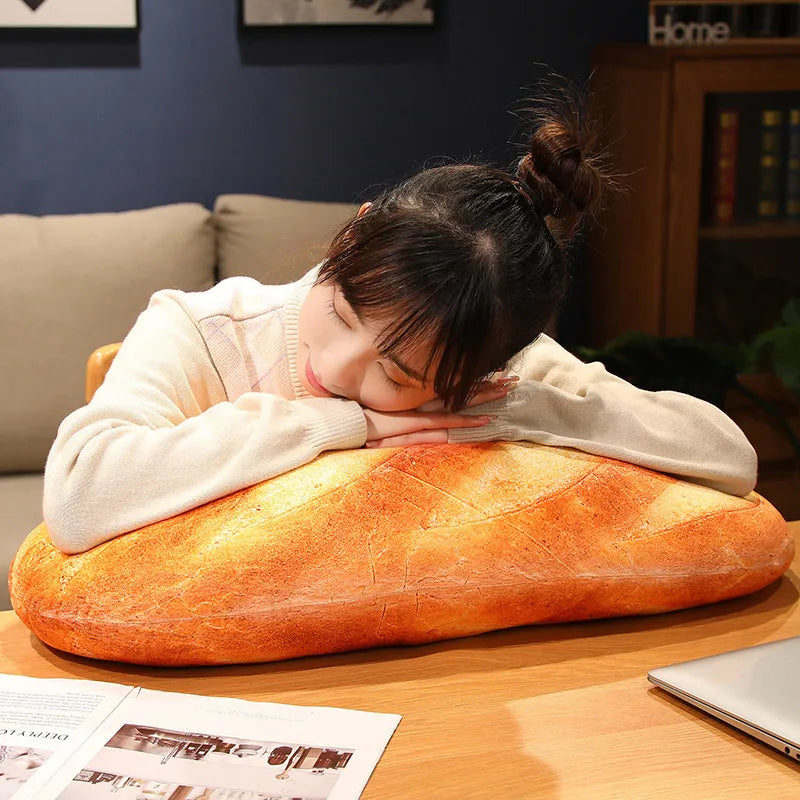 French Bread Plush Pillow – Soft Food Plushie for Decor, Gifts & Cozy Sleeping Companion Venice Collections