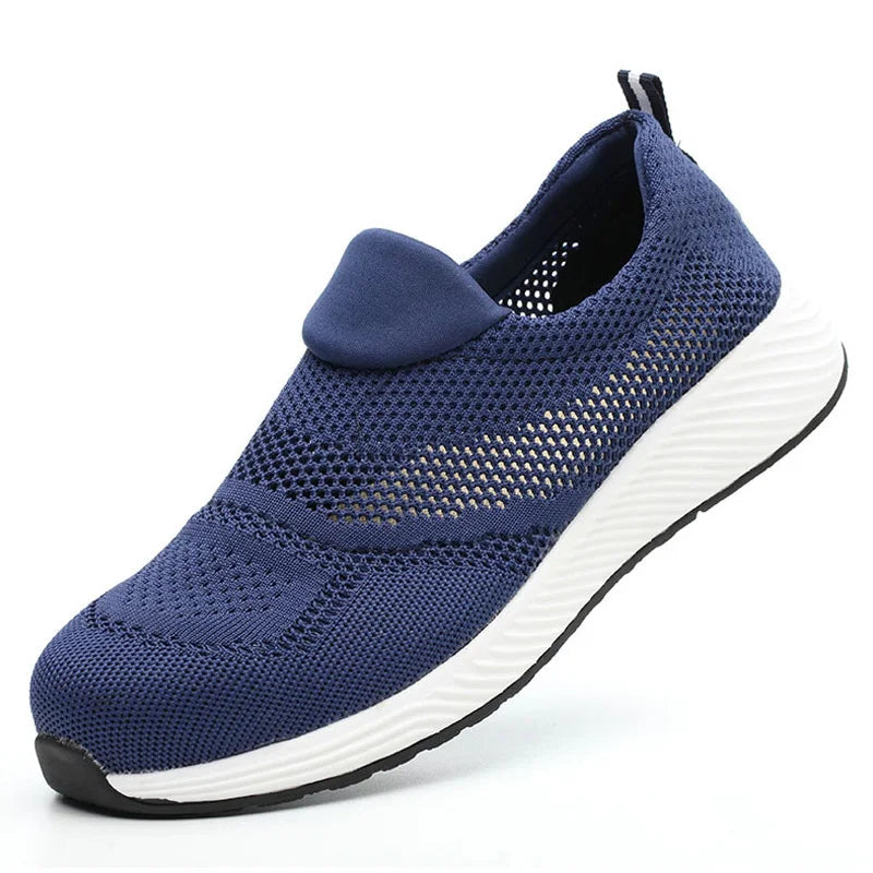 Summer Mesh Light Work Sneakers Steel Toe Protective Work Safety Shoes Men Women Breathable Construction Shoes Work Boots Men Venice Collections