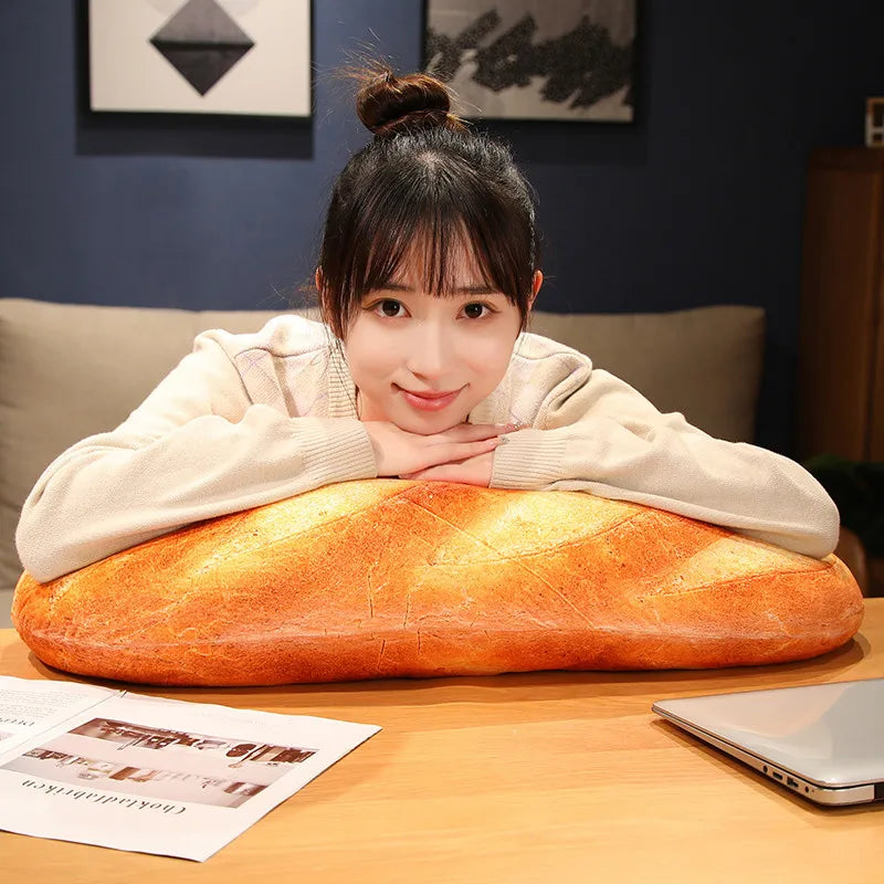 French Bread Plush Pillow – Soft Food Plushie for Decor, Gifts & Cozy Sleeping Companion Venice Collections