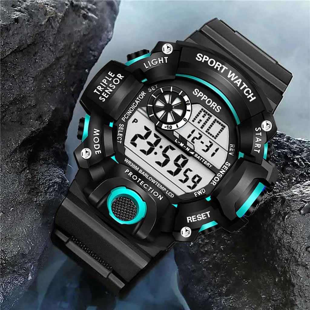 Men's Watch Sports Electronic Wristwatch Large dial Multifunctional Waterproof Venice Collections