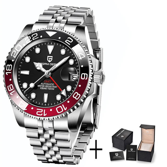 PAGANI DESIGN V3 Version GMT Watches Men's Luxury Sapphire Automatic Mechanical Watch 40MM Stainless Steel Waterproof Watch Venice Collections