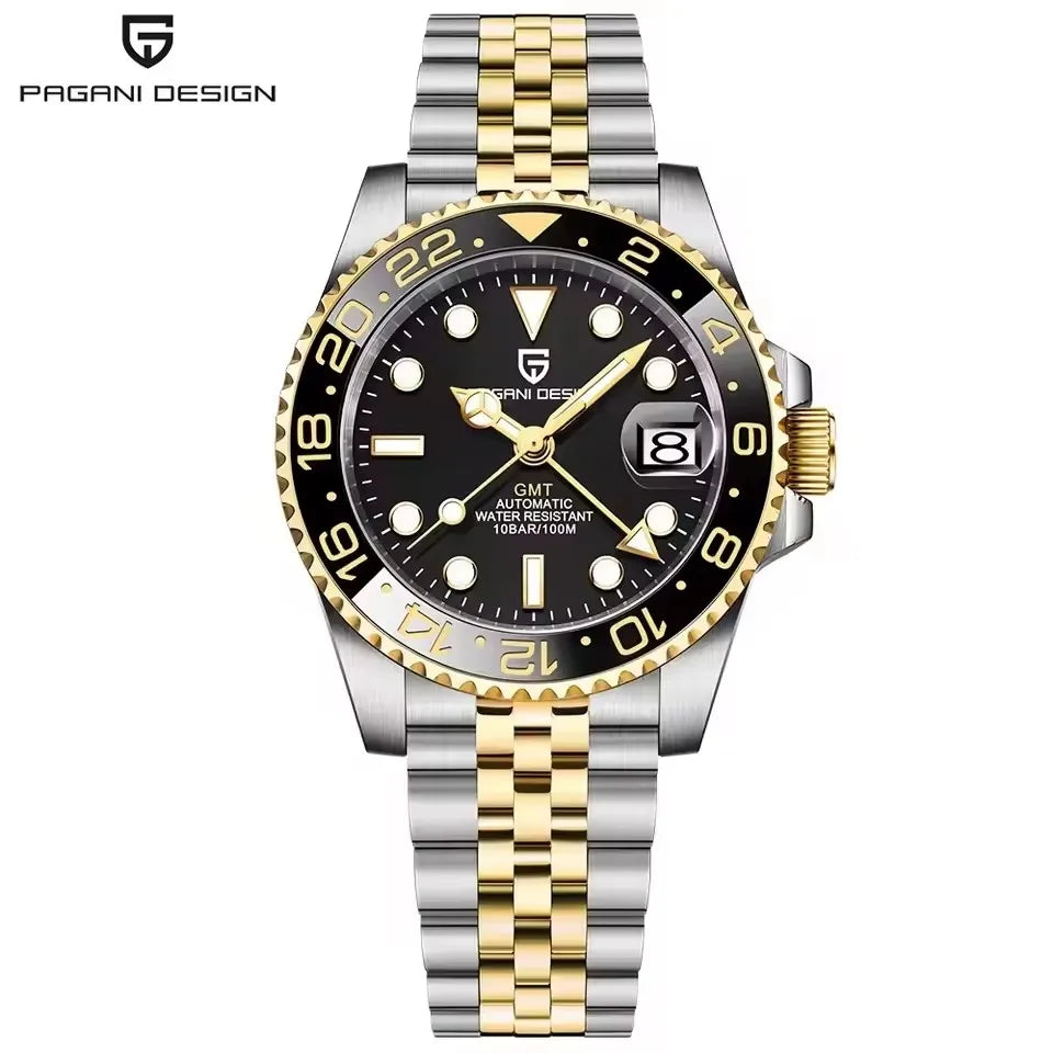 PAGANI DESIGN V3 Version GMT Watches Men's Luxury Sapphire Automatic Mechanical Watch 40MM Stainless Steel Waterproof Watch Venice Collections