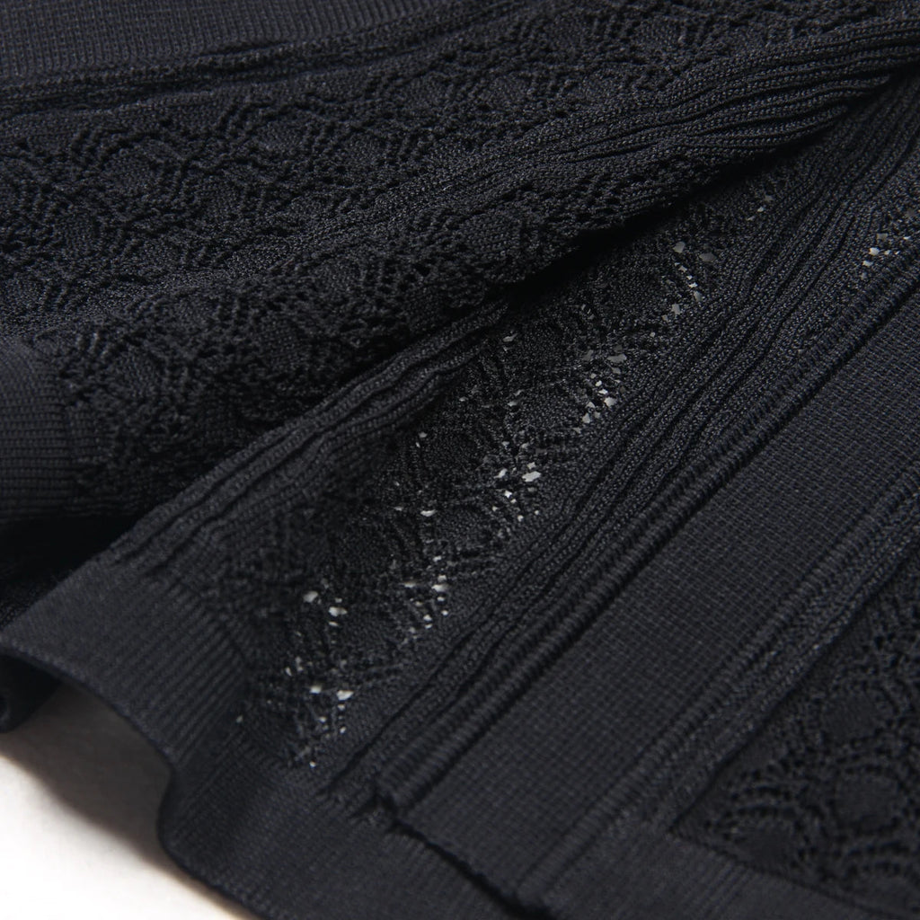 Spring And Summer New Fashion Thin Cut Hollow Lace Silver S Button Slim Fit Round Neck Sleeveless Temperament Women's Dress Venice Collections