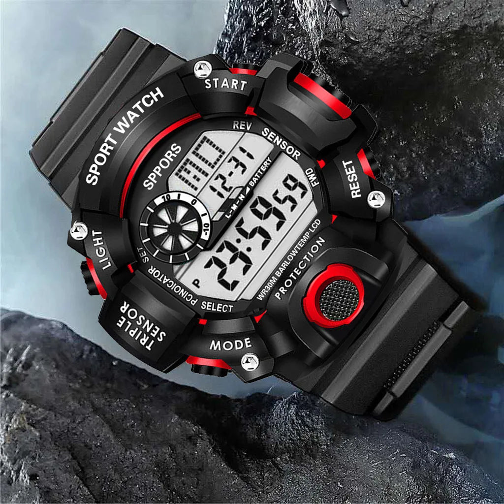 Men's Watch Sports Electronic Wristwatch Large dial Multifunctional Waterproof Venice Collections