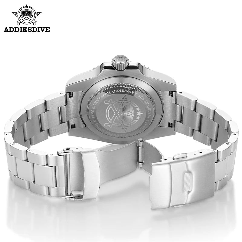 Silver watch with brand logo on a white background