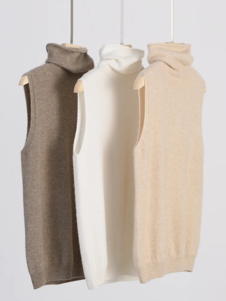 Turtleneck Wool Vest Venice Collections