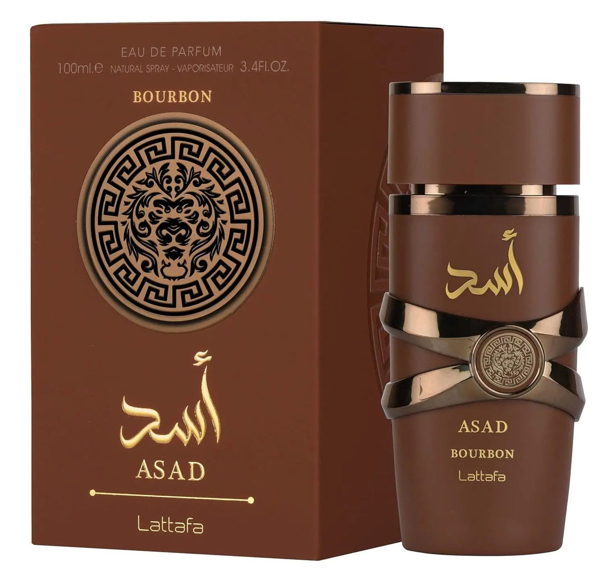 Lattafa Asad Bourbon for Unisex Eau de Parfum Spray, 3.4 Ounce / 100 ml Venice Collections