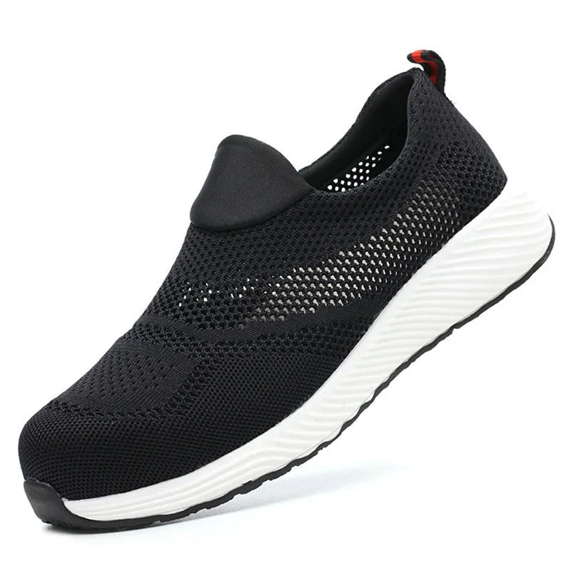 Summer Mesh Light Work Sneakers Steel Toe Protective Work Safety Shoes Men Women Breathable Construction Shoes Work Boots Men Venice Collections