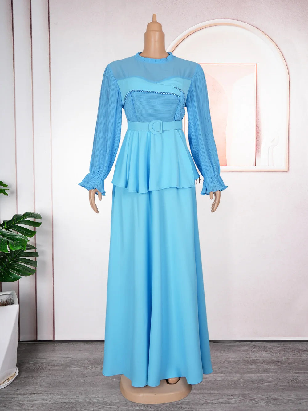 Fashion African Party Dresses for Women New Fashion Ankara Dashiki Chiffon Wedding Gown Elegant Outfits Muslim Dress Abaya Robe Venice Collections