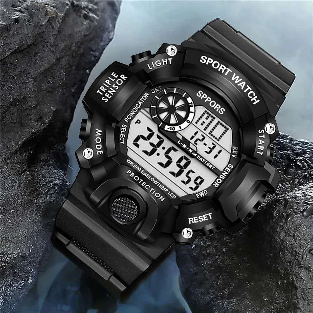 Men's Watch Sports Electronic Wristwatch Large dial Multifunctional Waterproof Venice Collections