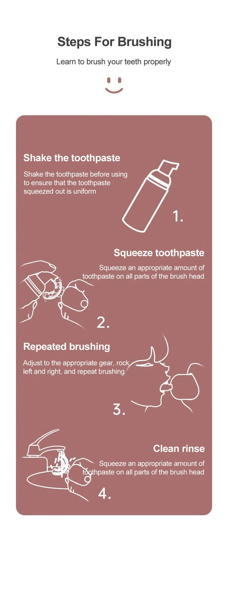 Children U-shaped Electric Toothbrush 360 Degrees Venice Collections