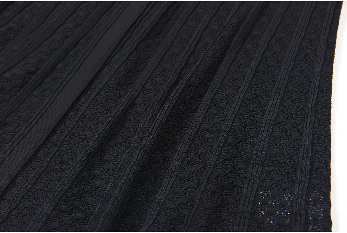 Spring And Summer New Fashion Thin Cut Hollow Lace Silver S Button Slim Fit Round Neck Sleeveless Temperament Women's Dress Venice Collections