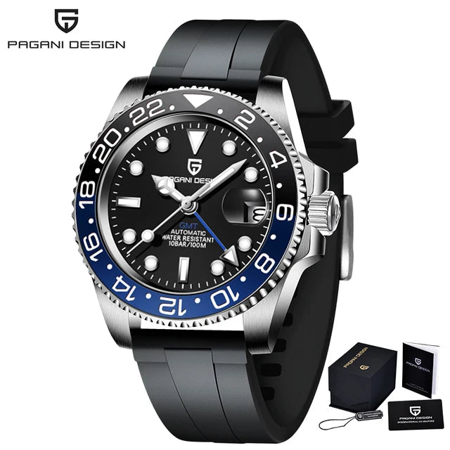 PAGANI DESIGN V3 Version GMT Watches Men's Luxury Sapphire Automatic Mechanical Watch 40MM Stainless Steel Waterproof Watch Venice Collections