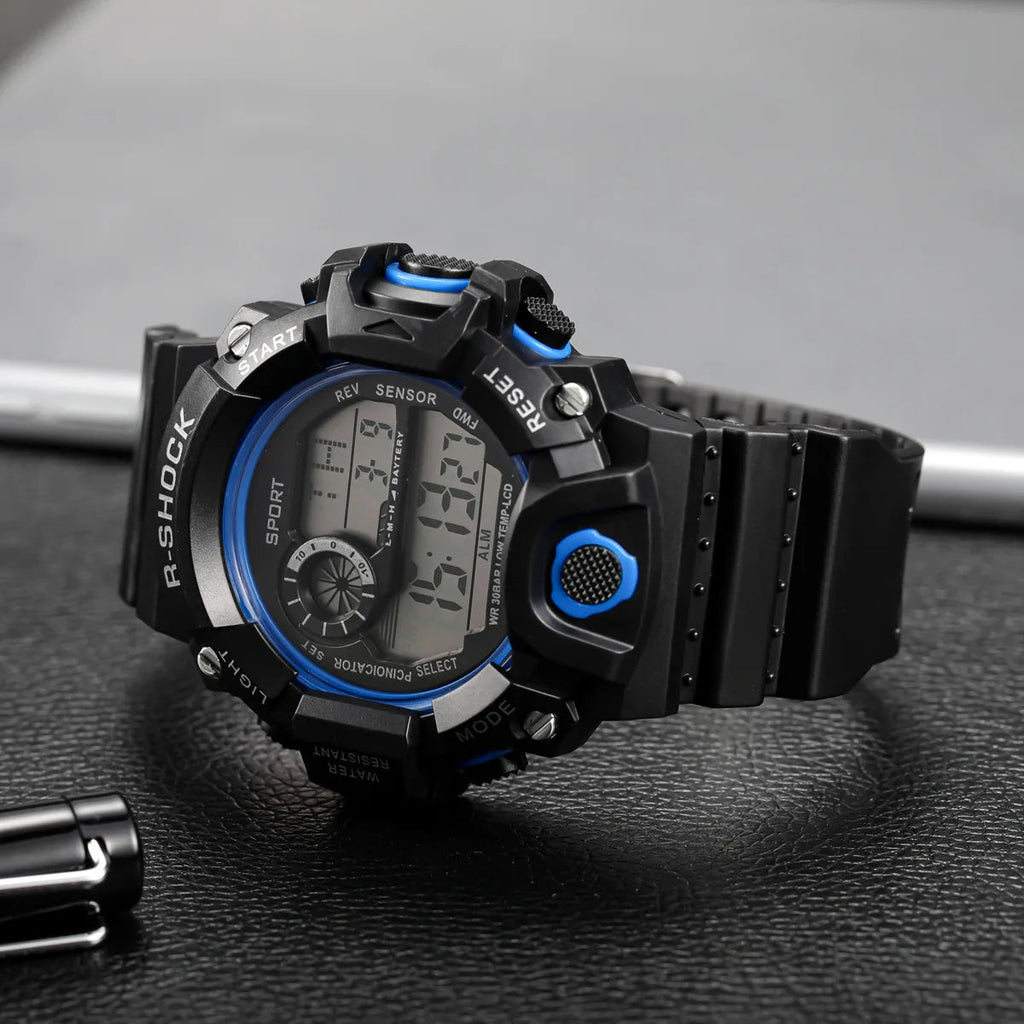 Men's Watch Sports Electronic Wristwatch Large dial Multifunctional Waterproof Venice Collections