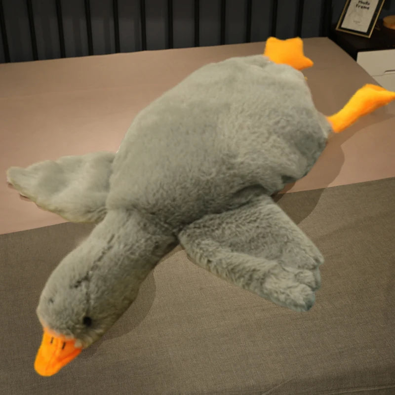 50-190cm Large Brown Hug Stuffed Animal Duck Kawaii Giant Goose Plush Toy Sleeping Pillow Big Soft Doll Party Gift for Boy Girls Venice Collections