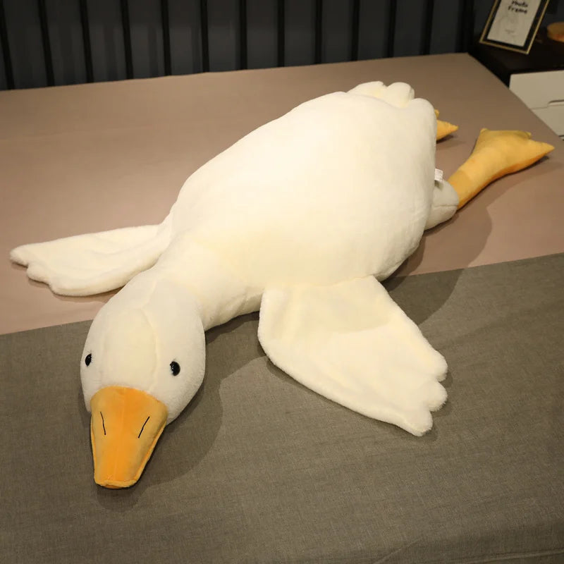 50-190cm Large Brown Hug Stuffed Animal Duck Kawaii Giant Goose Plush Toy Sleeping Pillow Big Soft Doll Party Gift for Boy Girls Venice Collections