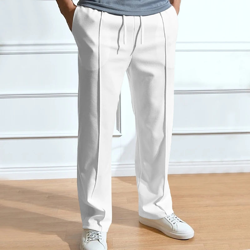 Casual Solid Color Pants – Loose Straight Fit Venice Collections