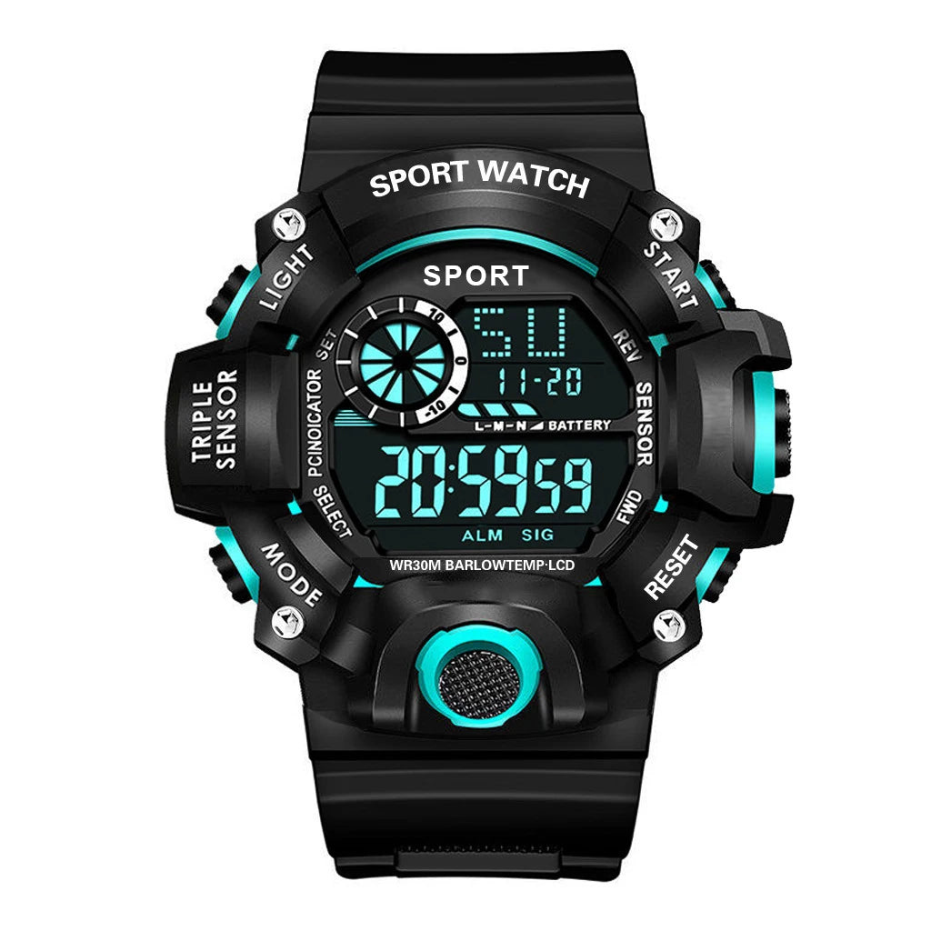 Men's Watch Sports Electronic Wristwatch Large dial Multifunctional Waterproof Venice Collections