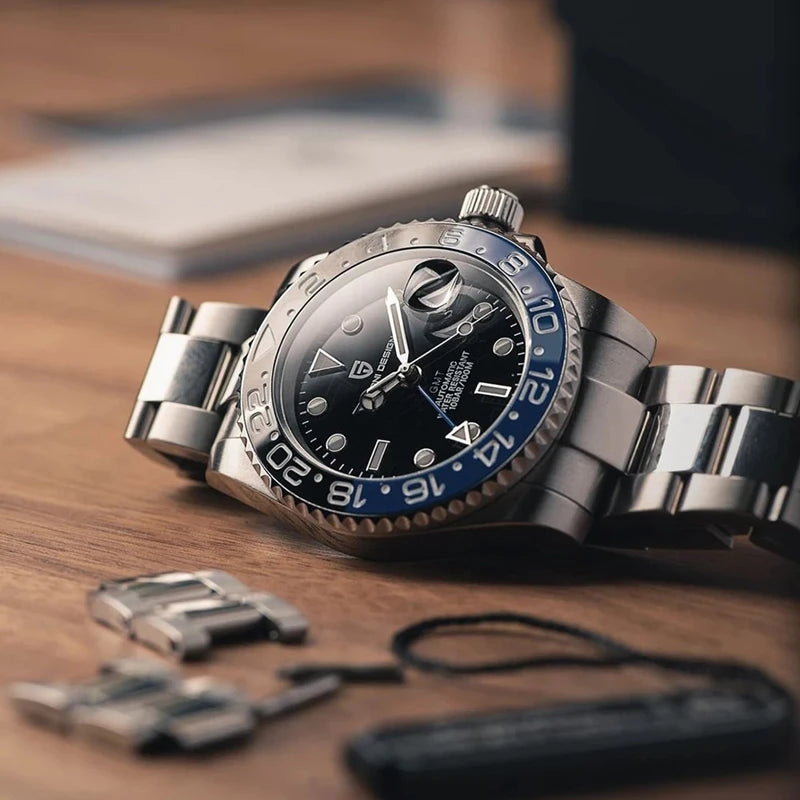 PAGANI DESIGN V3 Version GMT Watches Men's Luxury Sapphire Automatic Mechanical Watch 40MM Stainless Steel Waterproof Watch Venice Collections