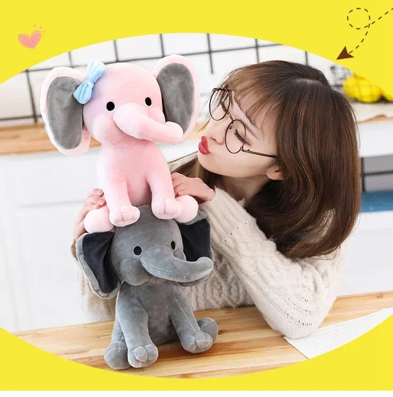 25cm Gray Elephant Plush Toy – Soft Kawaii Stuffed Pillow for Kids & Baby Room Decor Venice Collections
