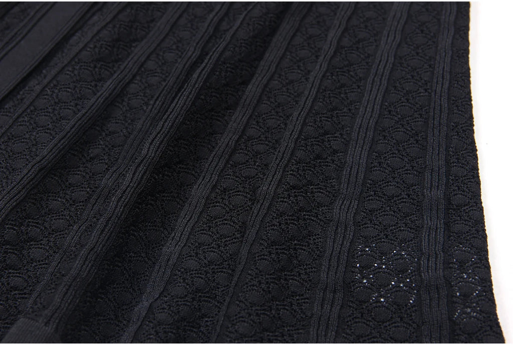 Spring And Summer New Fashion Thin Cut Hollow Lace Silver S Button Slim Fit Round Neck Sleeveless Temperament Women's Dress Venice Collections