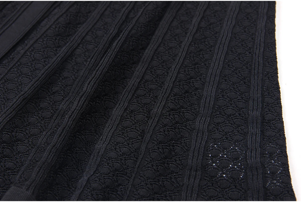 Spring And Summer New Fashion Thin Cut Hollow Lace Silver S Button Slim Fit Round Neck Sleeveless Temperament Women's Dress Venice Collections
