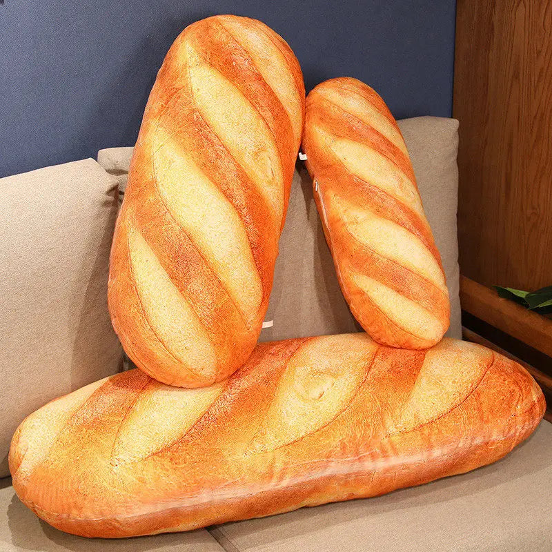 French Bread Plush Pillow – Soft Food Plushie for Decor, Gifts & Cozy Sleeping Companion Venice Collections