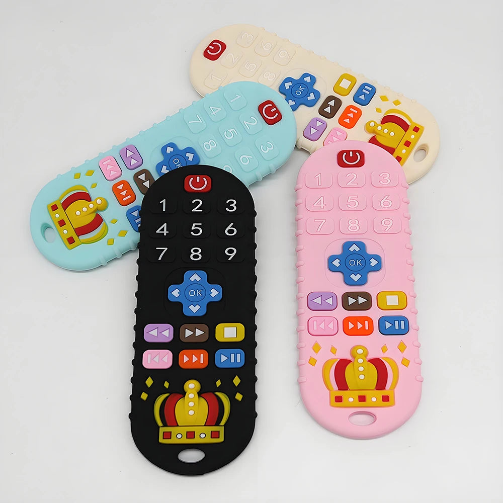 Baby Silicone Teether Set – Remote Control Style Anti-Chew Gloves & Pacifier Toy Venice Collections
