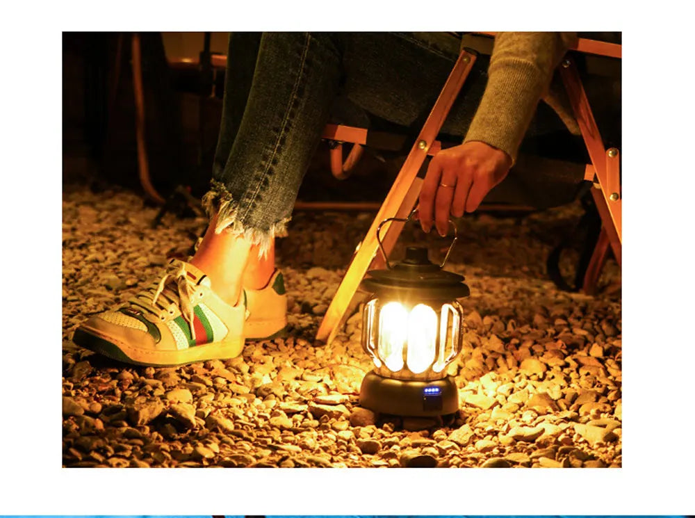 Retro Portable Camping Lantern – 6000mAh, 3 Modes, Vintage Outdoor Light Venice Collections