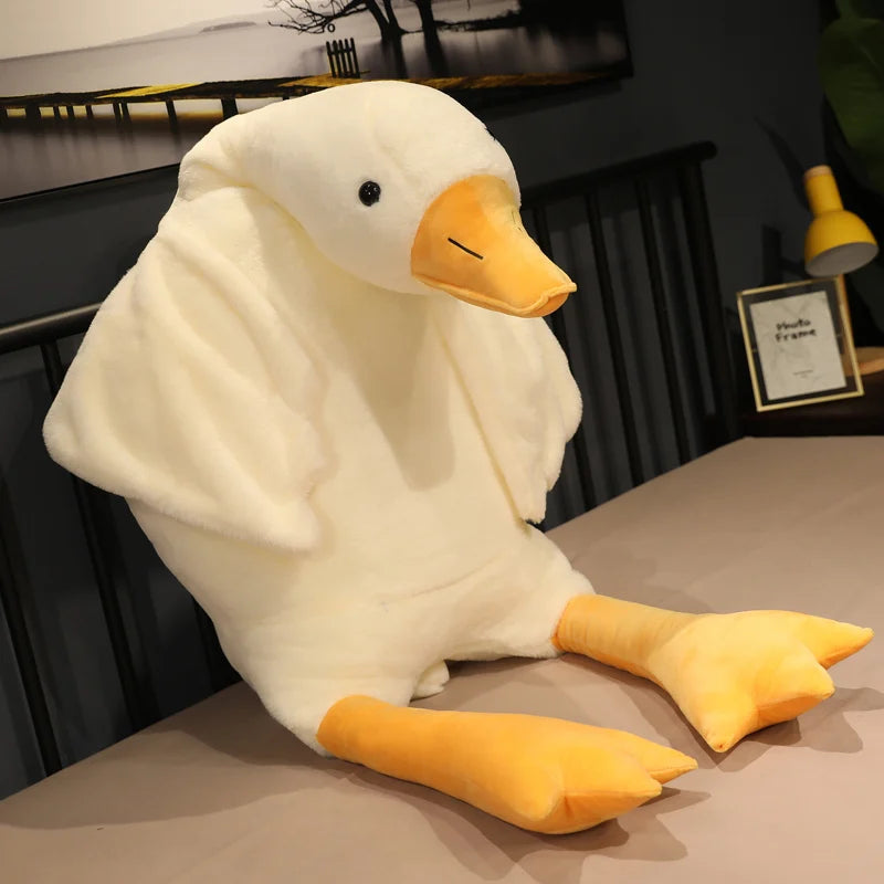 50-190cm Large Brown Hug Stuffed Animal Duck Kawaii Giant Goose Plush Toy Sleeping Pillow Big Soft Doll Party Gift for Boy Girls Venice Collections