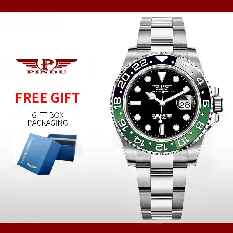 Reloj Hombre PINDU DESIGN Water Ghost Yacht Men Mechanical Wristwatch 40MM Luxury Ceramic Automatic Watch For Men Relogios Venice Collections