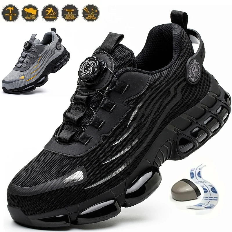 Men’s Safety Shoes – Breathable, Elastic, Odor-Resistant Work Boots Venice Collections