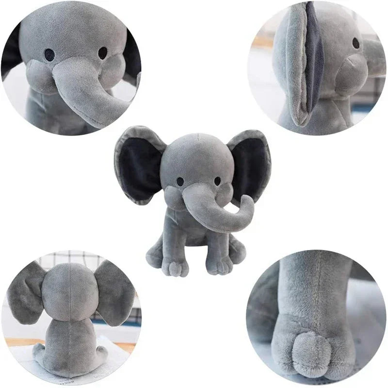 25cm Gray Elephant Plush Toy – Soft Kawaii Stuffed Pillow for Kids & Baby Room Decor Venice Collections