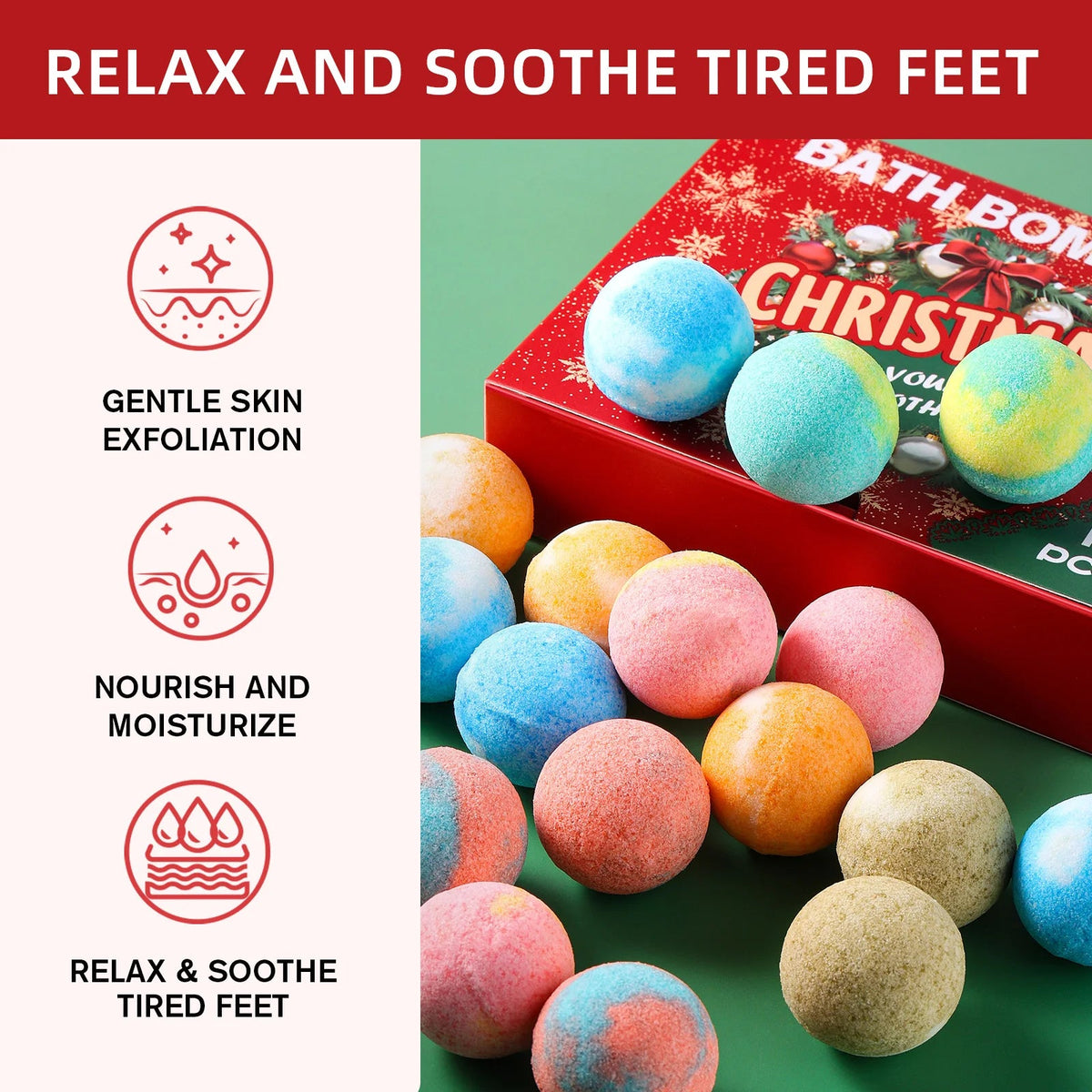 Bath Bomb Set - Sea Salt Bath Softening, Venice Collections