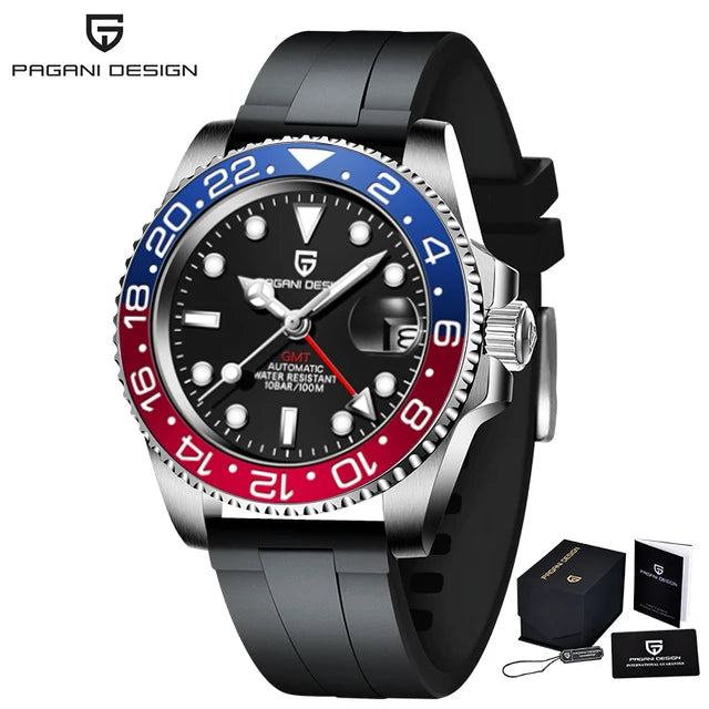 PAGANI DESIGN V3 Version GMT Watches Men's Luxury Sapphire Automatic Mechanical Watch 40MM Stainless Steel Waterproof Watch Venice Collections