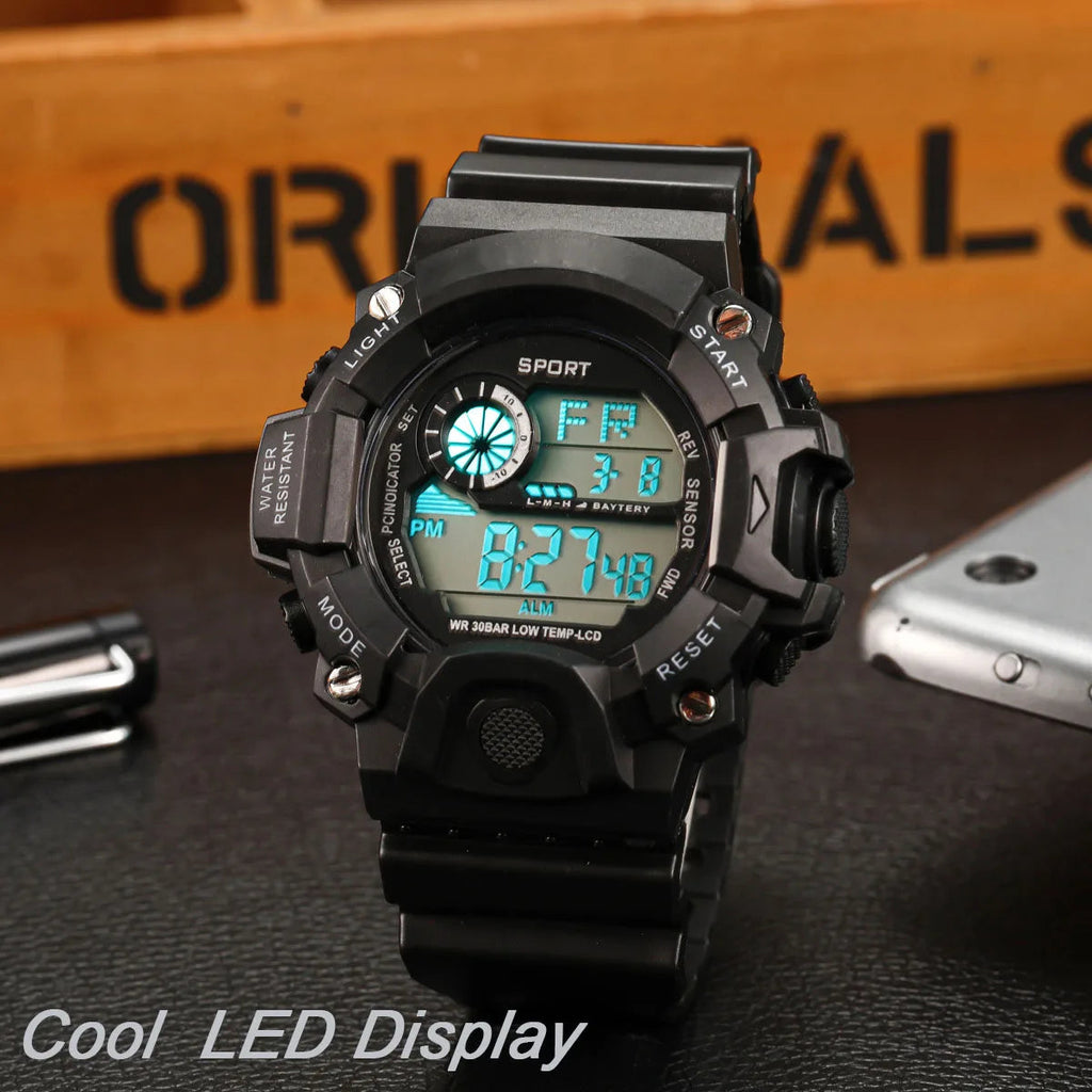 Men's Watch Sports Electronic Wristwatch Large dial Multifunctional Waterproof Venice Collections