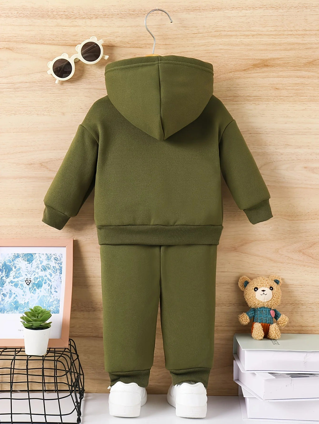 Newborn Baby Boy Fun Cartoon Bear Print Long Sleeve Fleece Venice Collections