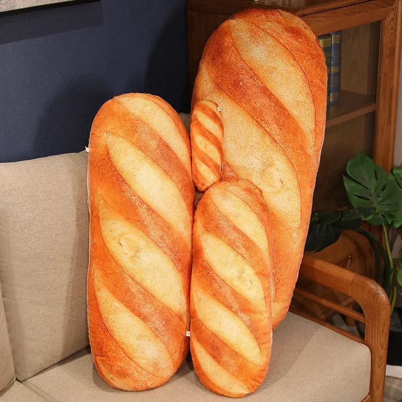 French Bread Plush Pillow – Soft Food Plushie for Decor, Gifts & Cozy Sleeping Companion Venice Collections